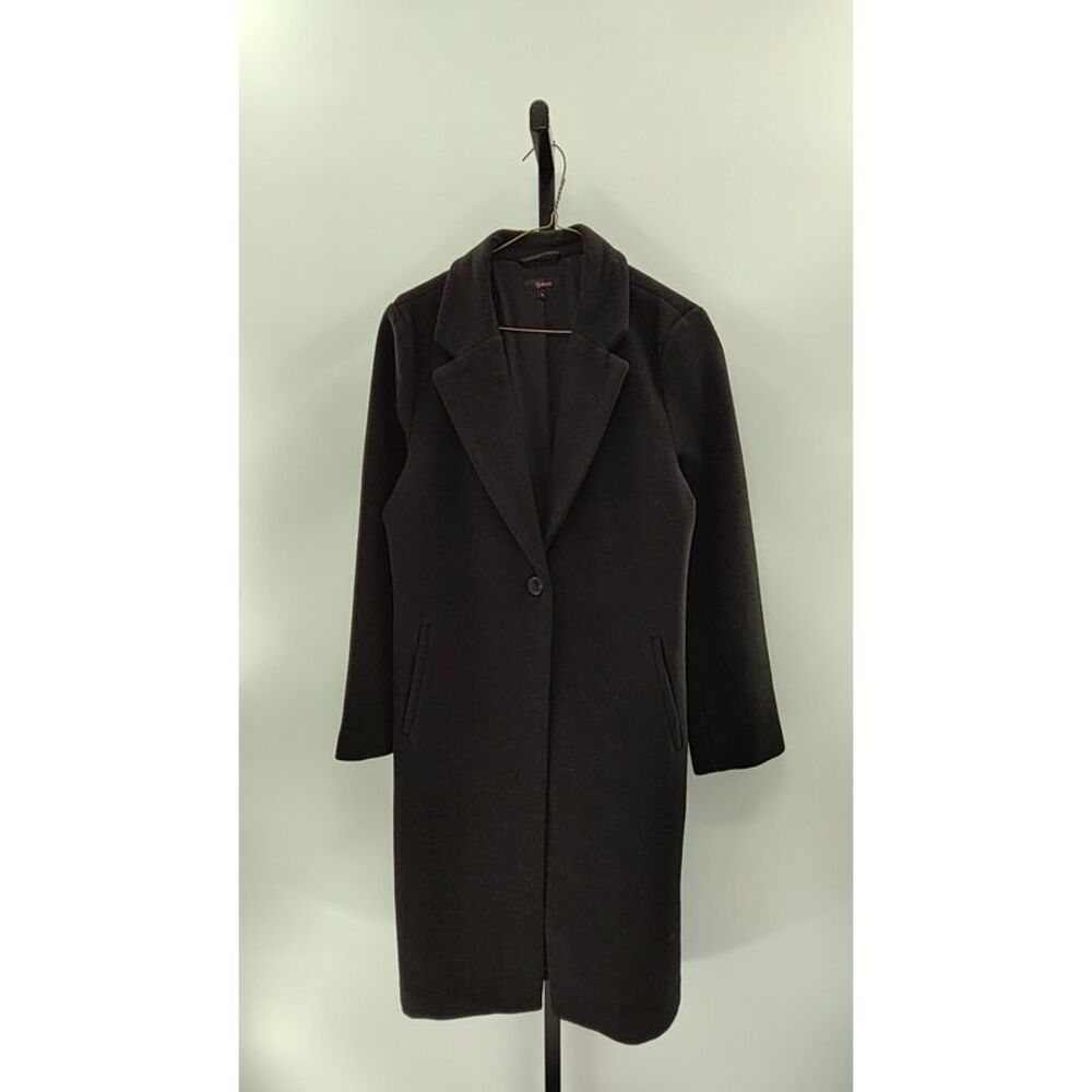 Quince Women Wool Cashmere Classic Single-Breasted Coat Black Outerwear S